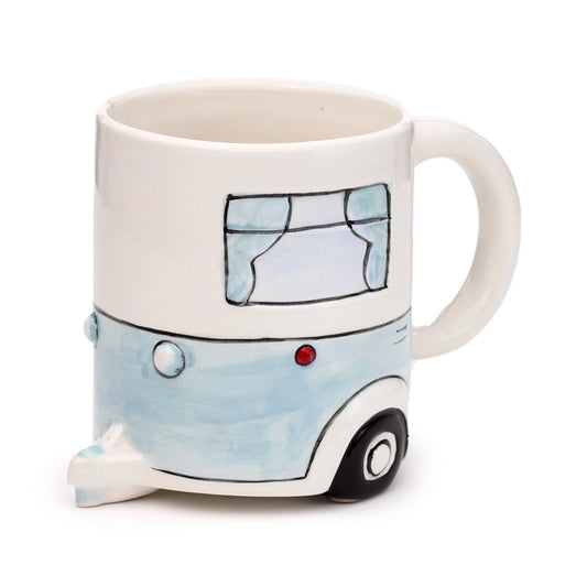 ☕ Mug en Céramique - Caravane Bleue 🏕️