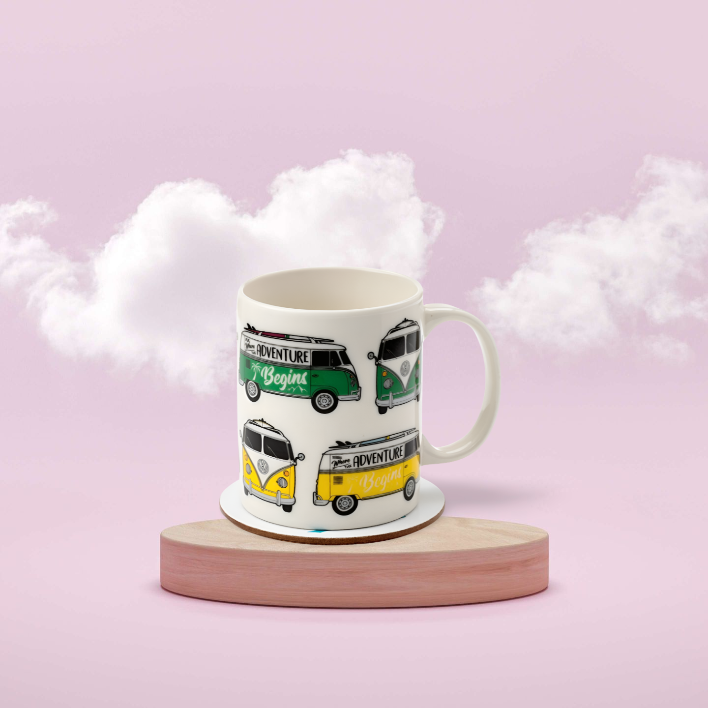☕ Ensemble Mug et Sous Tasse VW T1 🚐