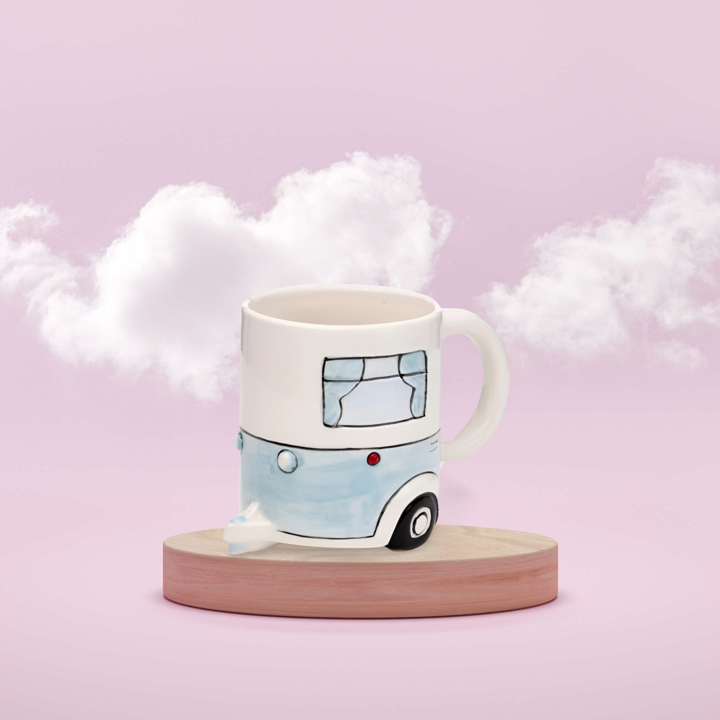 ☕ Mug en Céramique - Caravane Bleue 🏕️