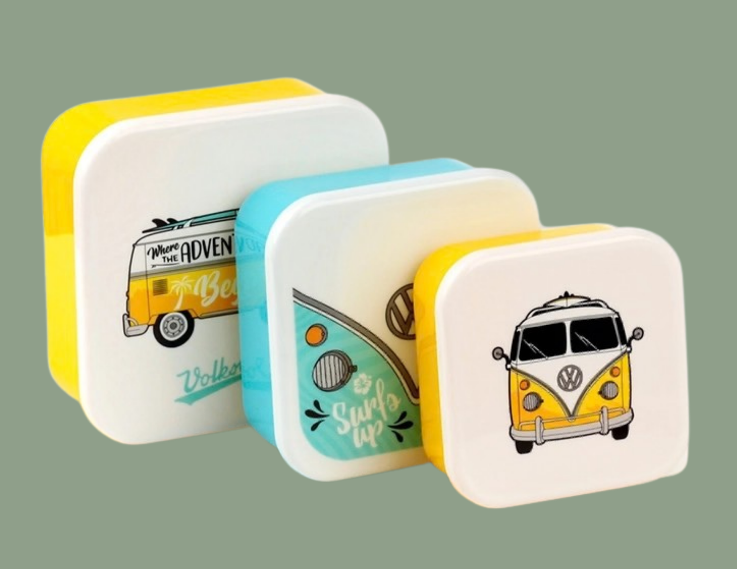 🥪 Lot de 3 Boîtes à Lunch - Surf Aventure 🌊