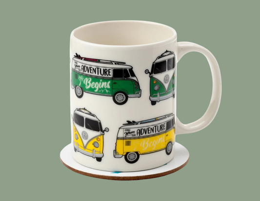 ☕ Ensemble Mug et Sous Tasse VW T1 🚐
