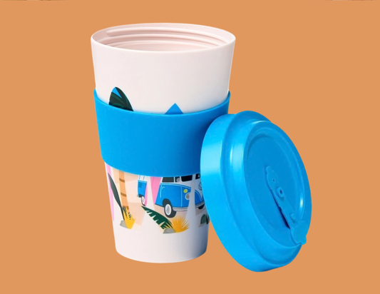 🌴 Tasse de Voyage Surf – 400 ml 🌊