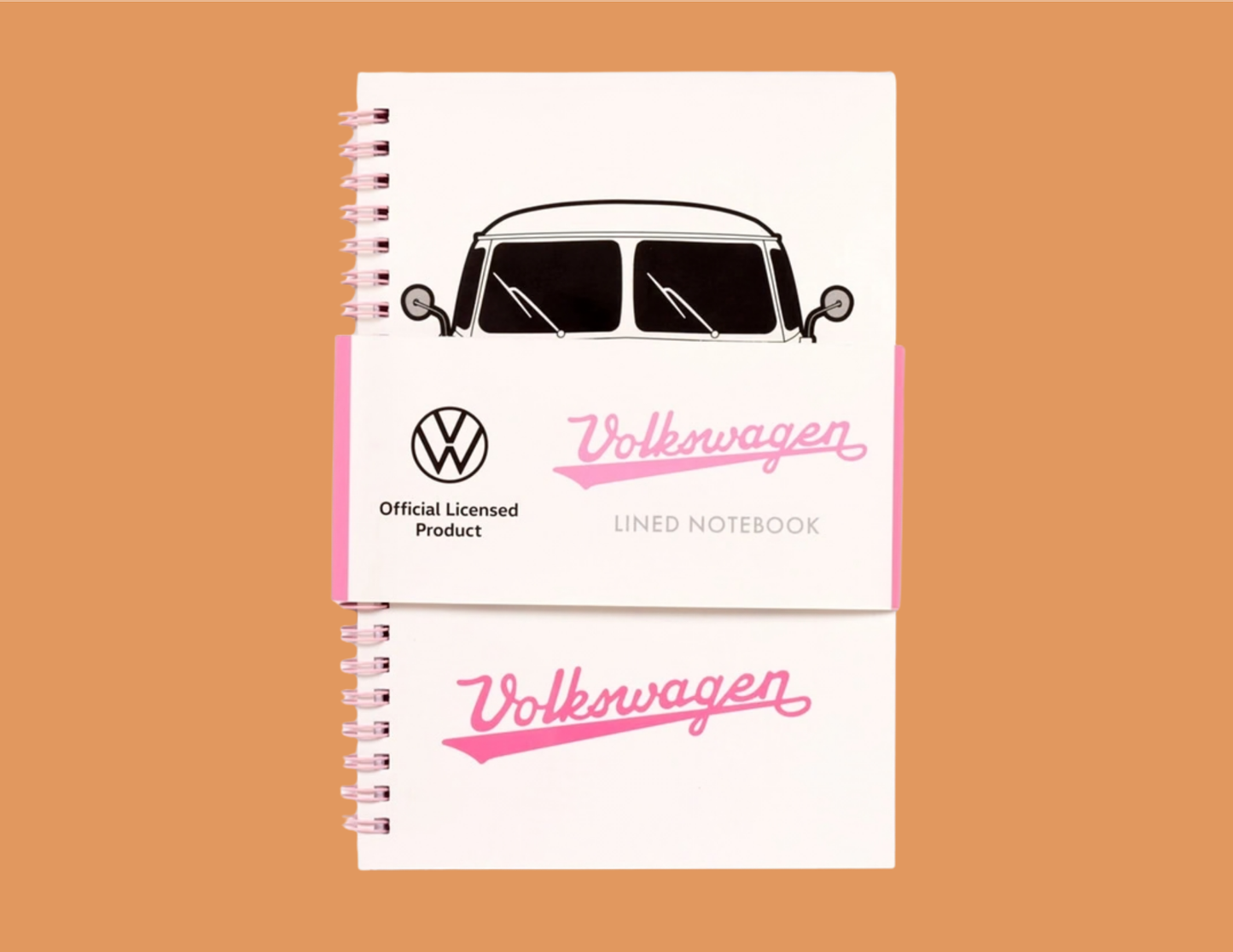 📒 Carnet à Spirales Summer Love – VW T1 Rose 💖
