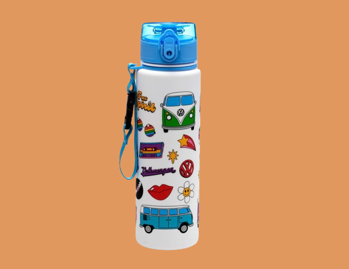 🚐 Bouteille bouchon sport – Retro Pop Top ✨