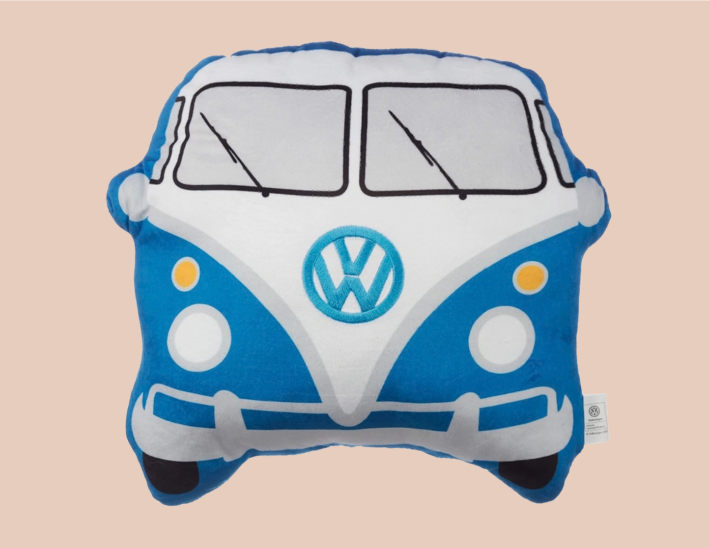 🛋️ Coussin en Peluche Volkswagen VW T1 Bleu 🚐💙