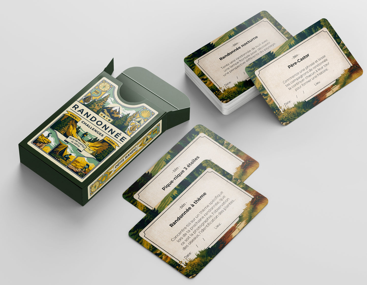 🥾 Jeu de Cartes Randonnées Challenges – L'Aventure à Chaque Pas ! 🌿