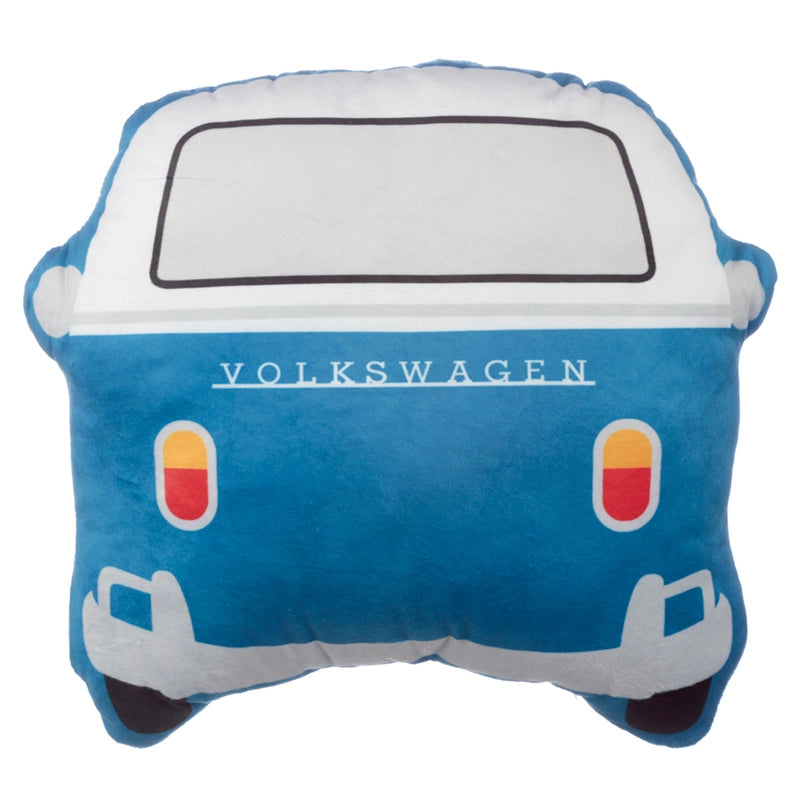 🛋️ Coussin en Peluche Volkswagen VW T1 Bleu 🚐💙