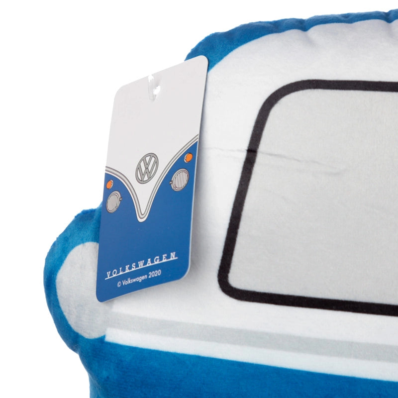 🛋️ Coussin en Peluche Volkswagen VW T1 Bleu 🚐💙