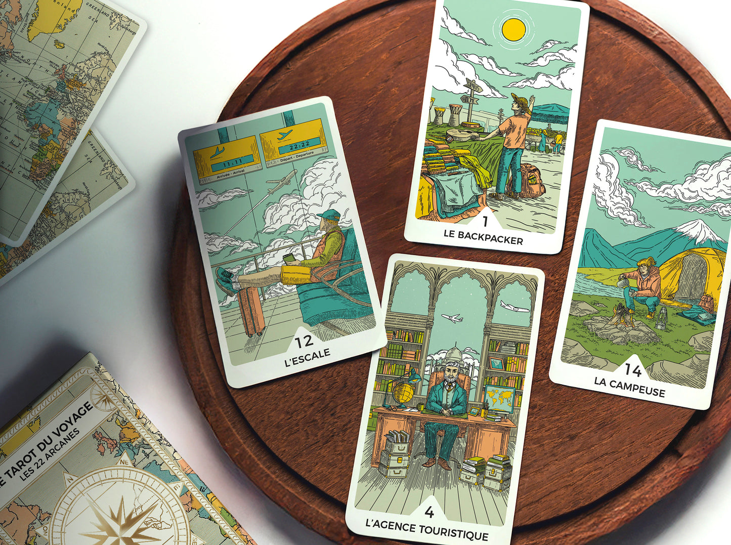 🔮Tarot du Voyage – Laissez les Cartes Guider Votre Chemin 🃏