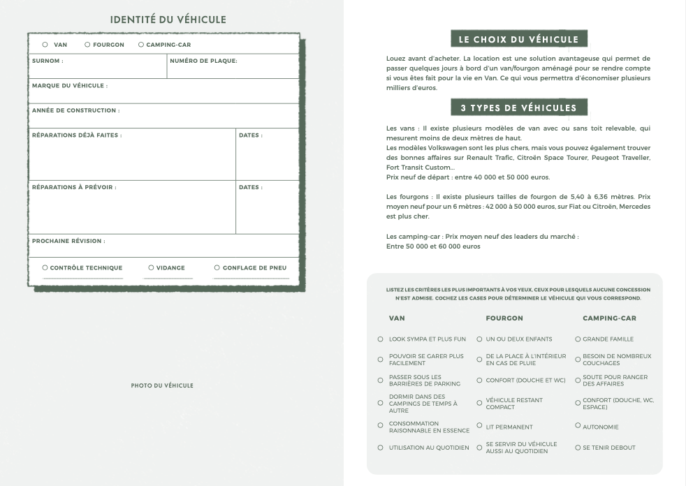 🚐 Carnet de Voyage – Van Life Edition : L’Aventure au Fil des Pages ! ✨