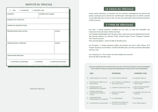 🚐 Carnet de Voyage – Van Life Edition : L’Aventure au Fil des Pages ! ✨