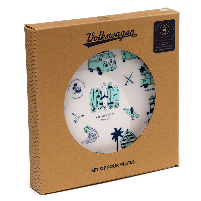 🍽️ Lot de 4 Assiettes à Pique-Nique - Aventure 🌴