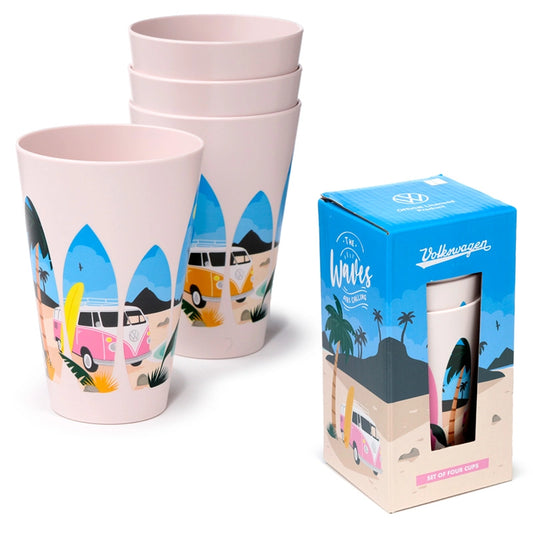 🥤 Lot de 4 Gobelets - Surf 🏄🏼‍♂️