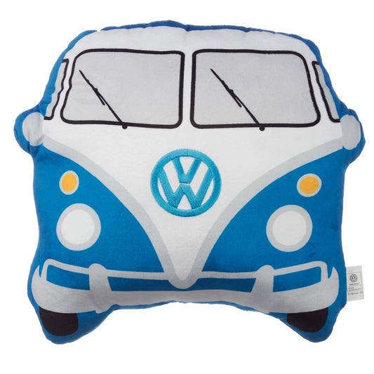 🛋️ Coussin en Peluche Volkswagen VW T1 Bleu 🚐💙