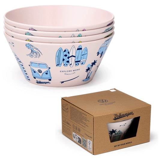 🥣 Lot de 4 Bols à Pique-Nique - Aventure 🏝️