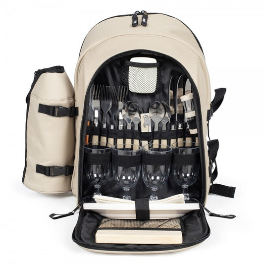 🥖 Sac à Dos Pique-Nique 4 Personnes - 30 accessoires inclus !🍷