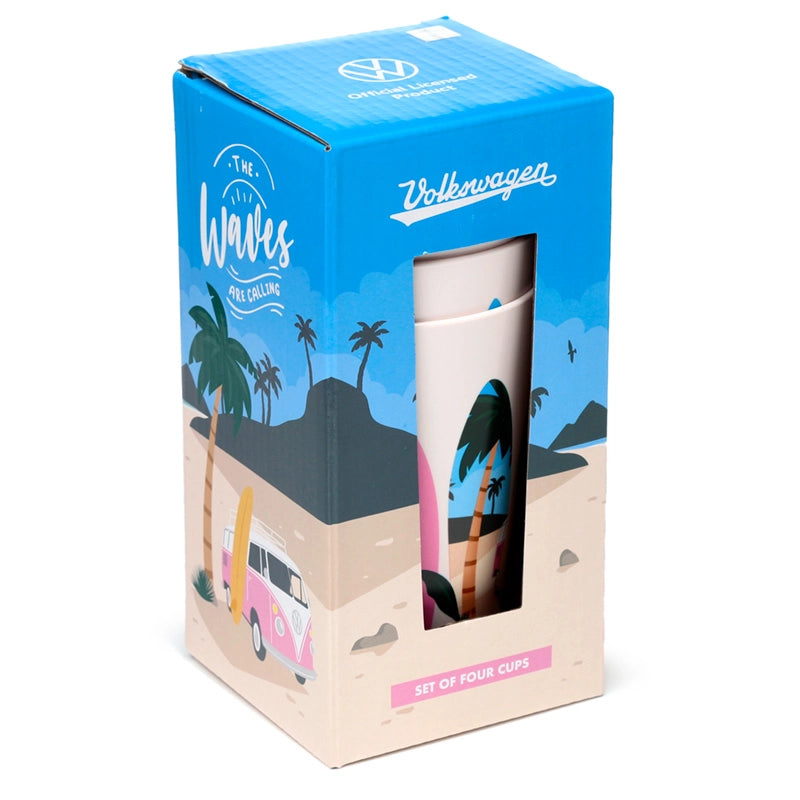 🥤 Lot de 4 Gobelets - Surf 🏄🏼‍♂️