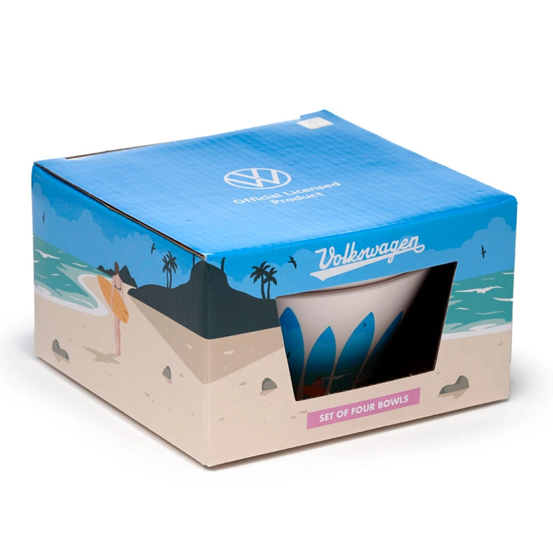 🥣 Lot de 4 Bols à Pique-Nique - Surf 🏄🏼‍♂️