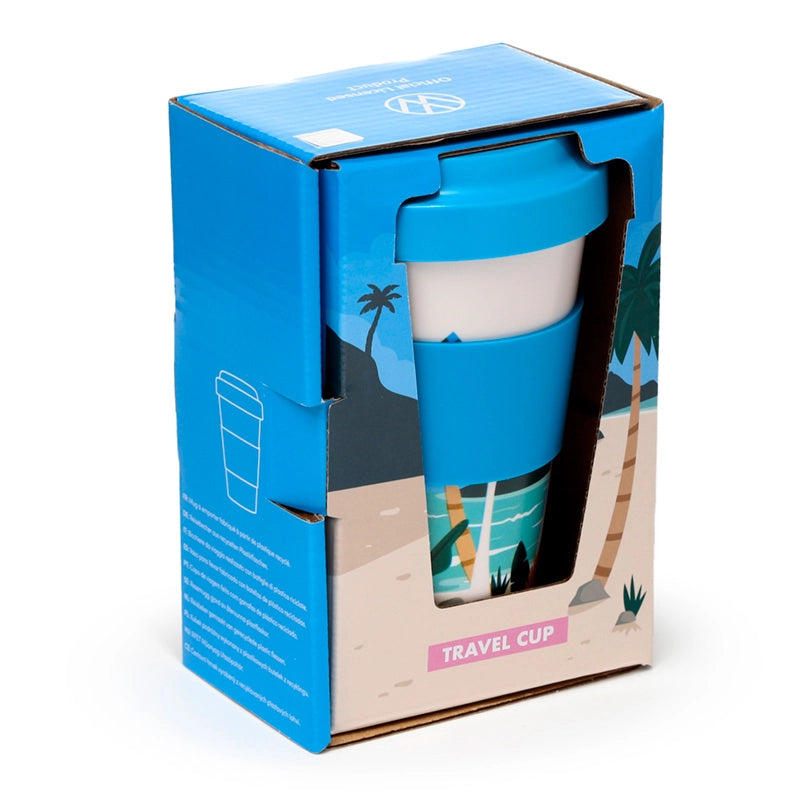 🌴 Tasse de Voyage Surf – 400 ml 🌊