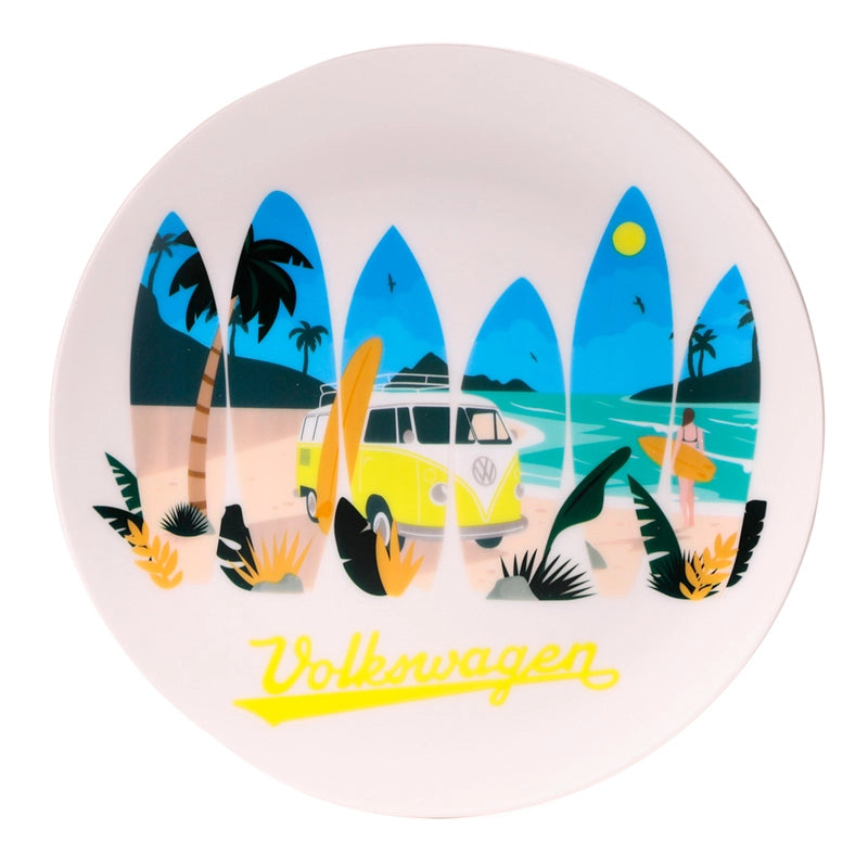 🍽️ Lot de 4 Assiettes à Pique-Nique - Surf 🏄🏼‍♂️