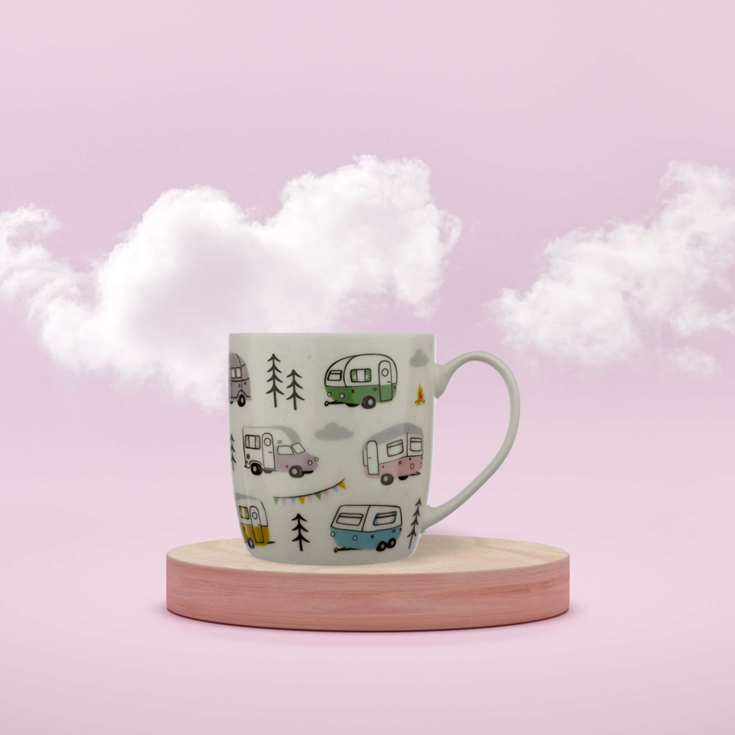 ☕ Mug en Porcelaine - Camping 🏕️